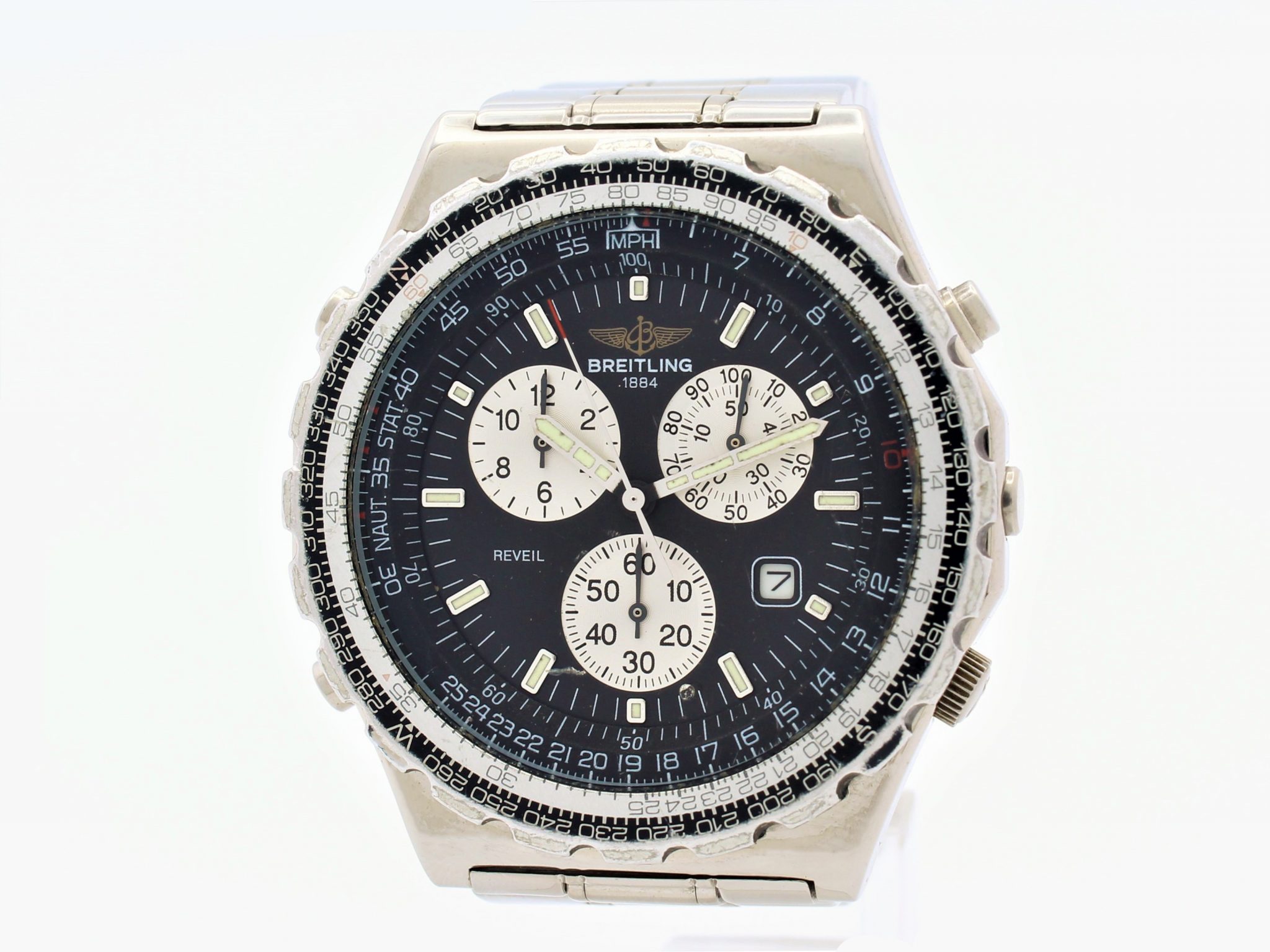 Breitling Jupiter Pilot Navitimer Chrono Quartz Steel Ref.A59028 - Corello