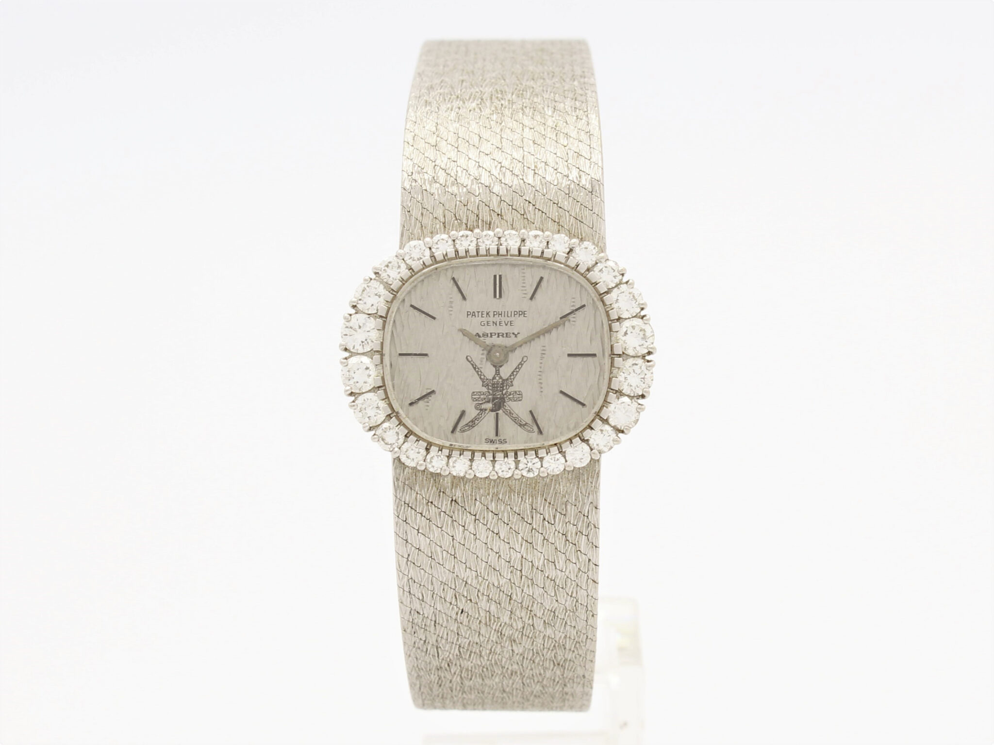 Patek Phillipe By Asprey Vintage Manual Winding 18K White Gold & Diamonds Ladies Ref.3394/1 Sultan of Oman
