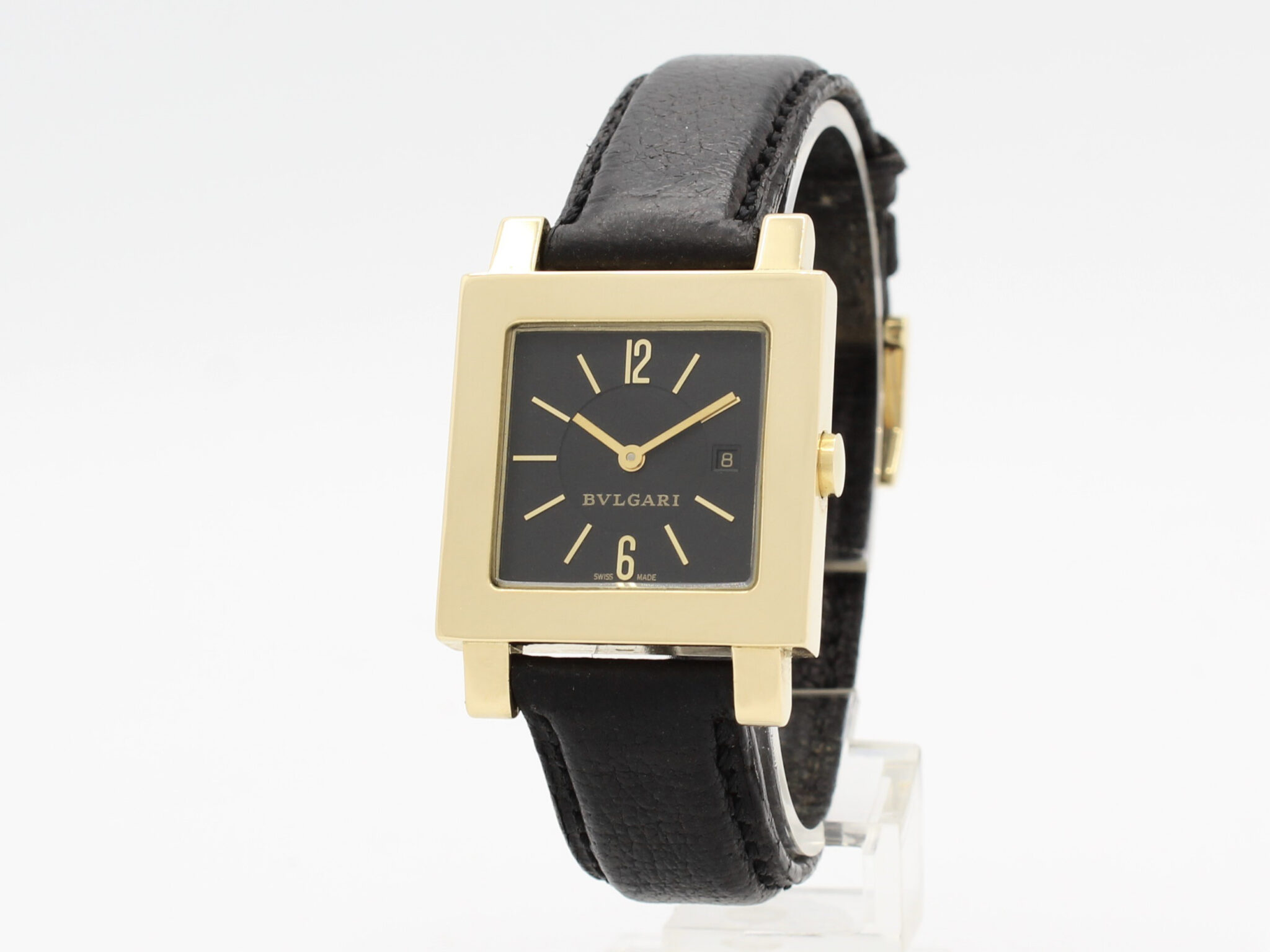 Bulgari Quadrato Quartz 18K Gold Ladies Ref.SQ 27 GL