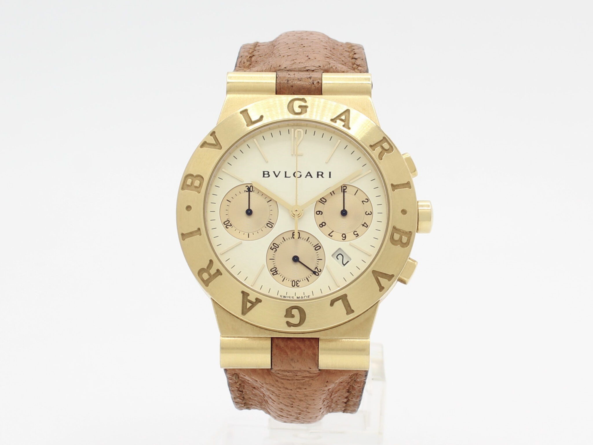 Bulgari Diagono Chronograph Quartz 18K Gold Ref.CH 35 G