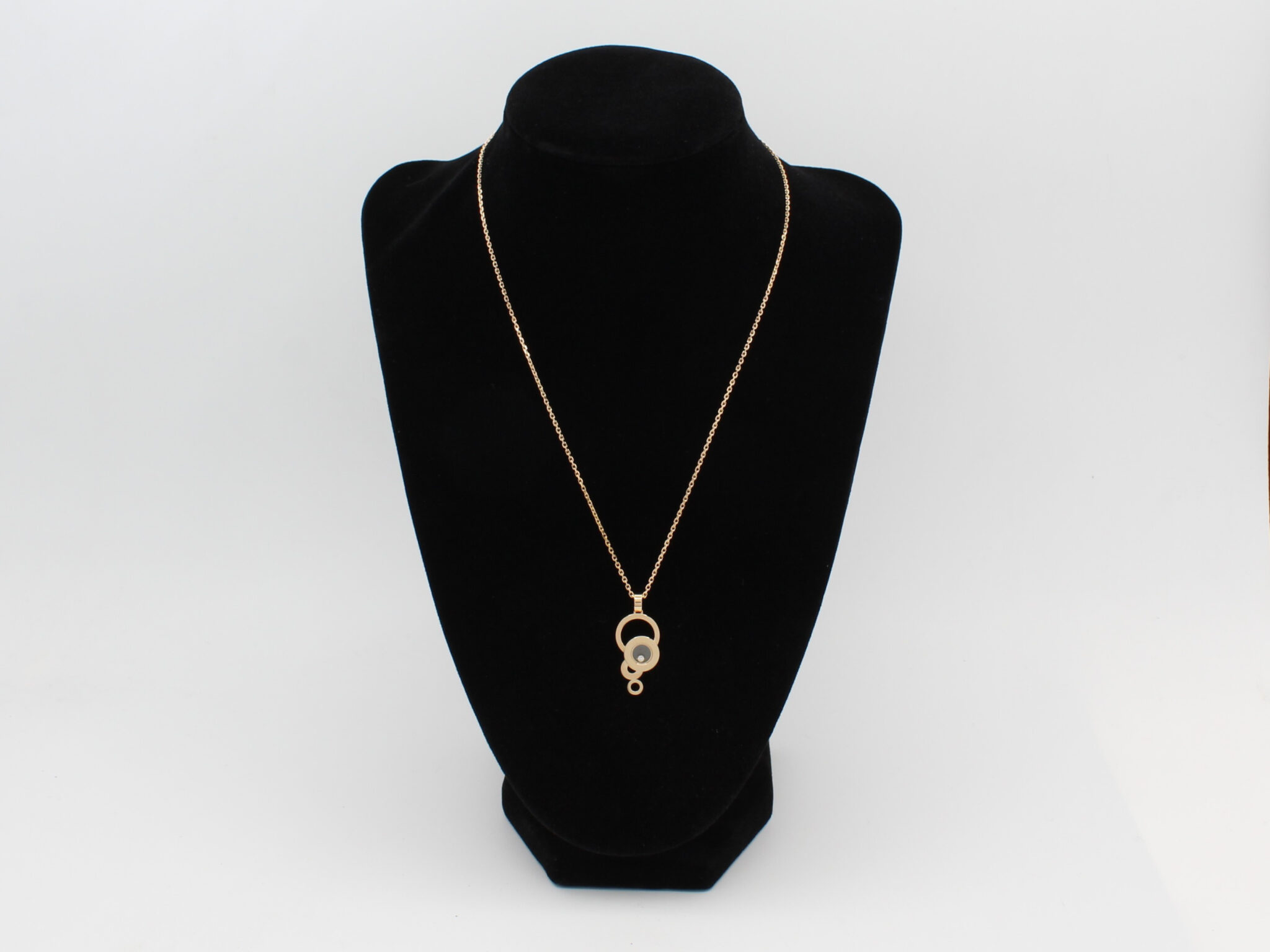 Collar y Colgante Chopard Happy Diamonds Oro Rosa 18K y Brillante Chopard Happy Diamonds Necklace and Pendant in 18K Rose Gold and Brilliant Cut Diamond