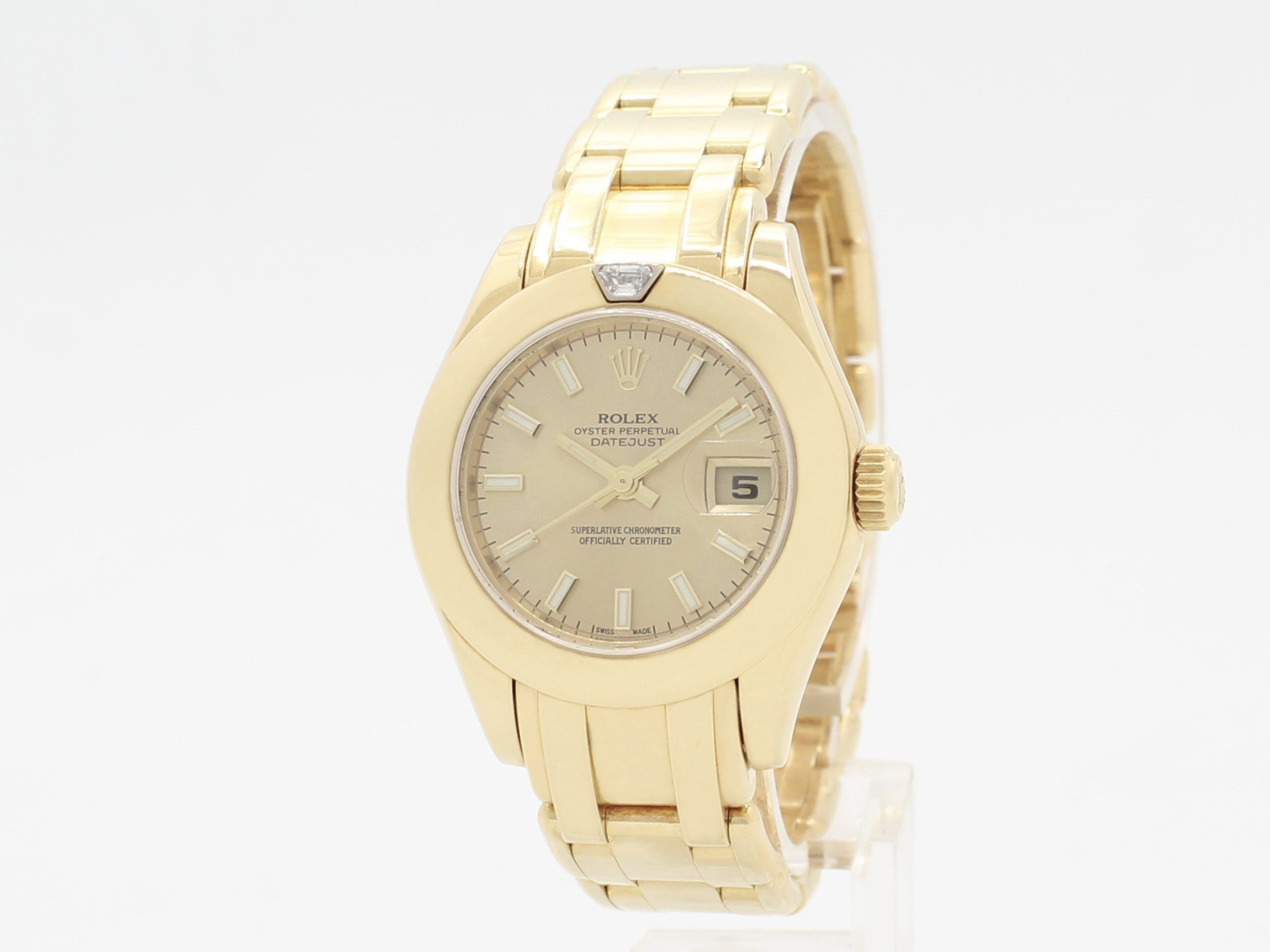 Rolex Oyster Perpetual Lady-Datejust Pearlmaster Automatic 18K Gold Ref.80328